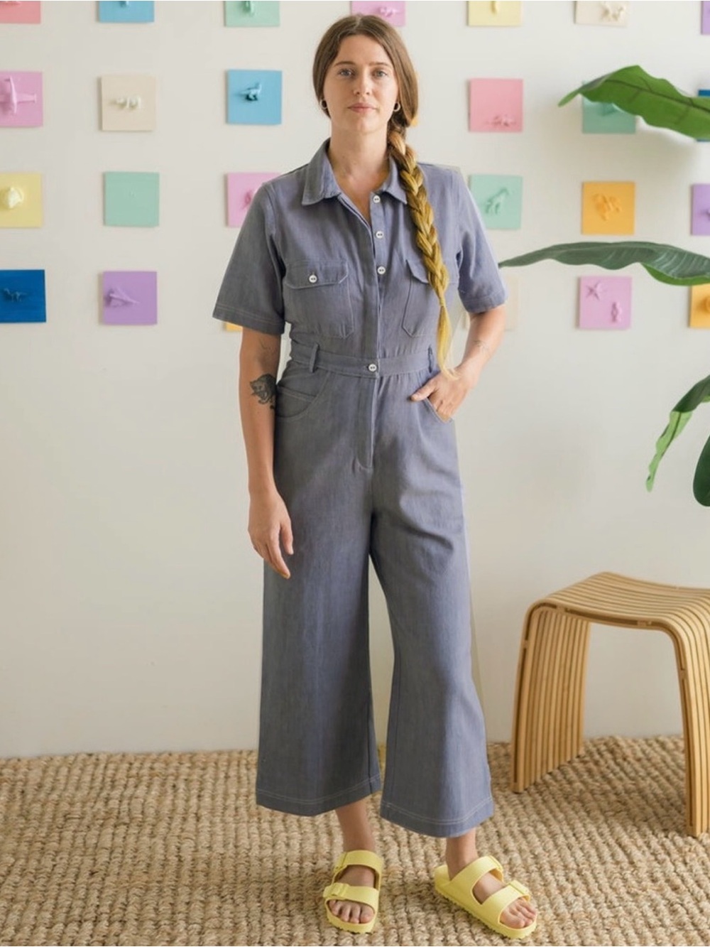 HarperSage Periwinkle Utility Jumpsuit Medium